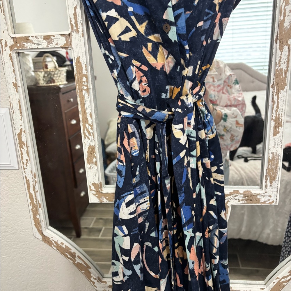 NIC+ZOE Multicolor Abstract Maxi Dress - Picture 2 of 4